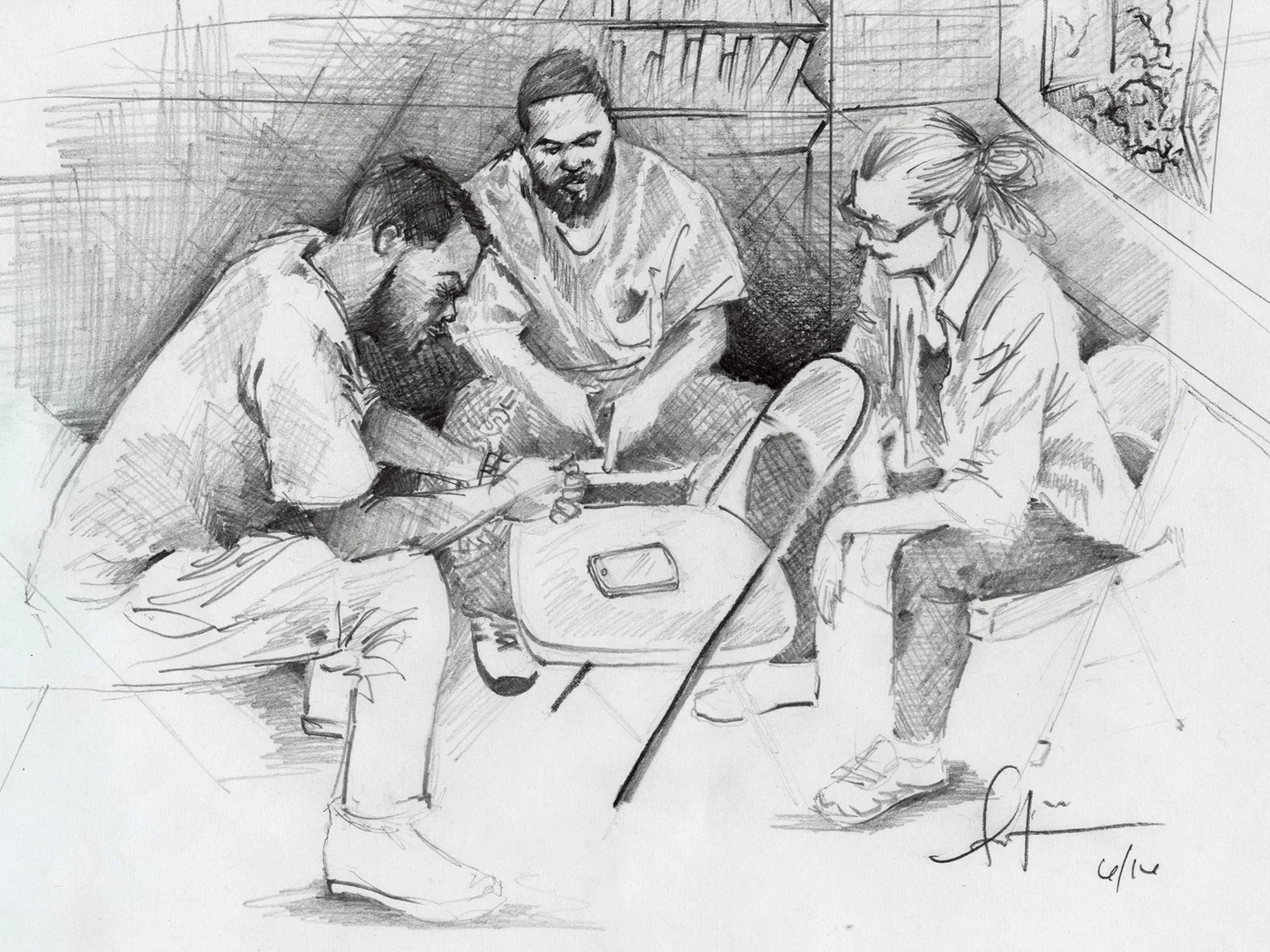An illustration by Antwan William, one of the co-creators behind Ear Hustle
