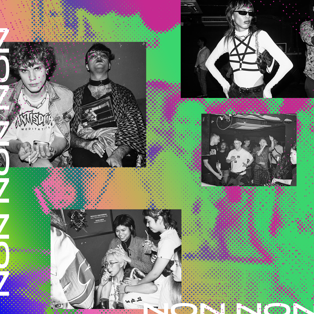 Stills from Mae Happyair's underground club nights GO GRRRLS and NON NON NON