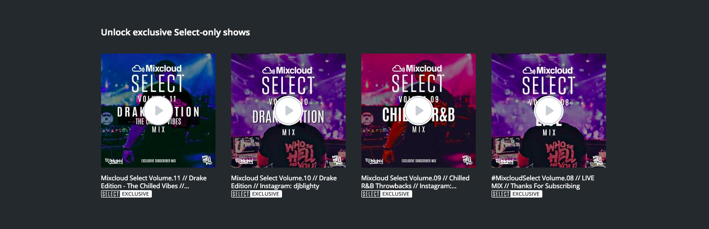 A number of exclusive mixes DJ Blighty offers his paying subscribers