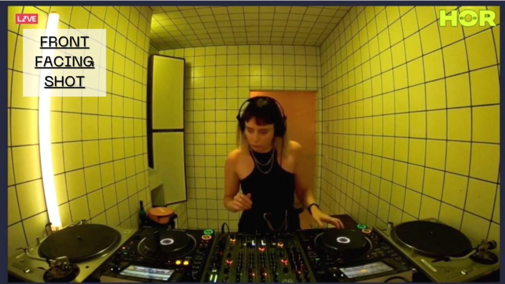 A front facing shot of a live stream