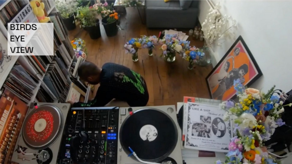 Bird's eye view aspect of a live stream