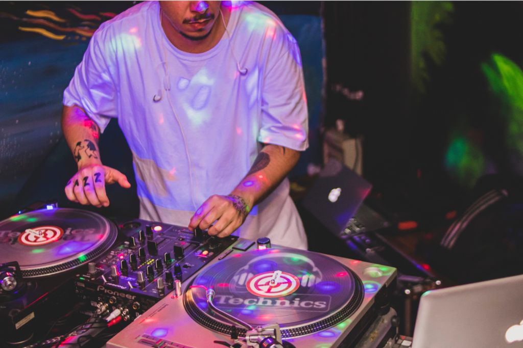 A typical DJ setup