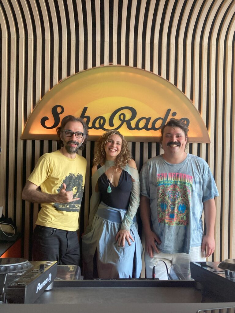 Pedro Montenegro with Luiza Lar and Charles Tixier in studio