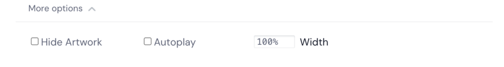 More customisable options for Mixcloud embeds
