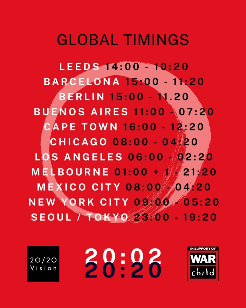 Global timings for Ralph Lawson's livestream